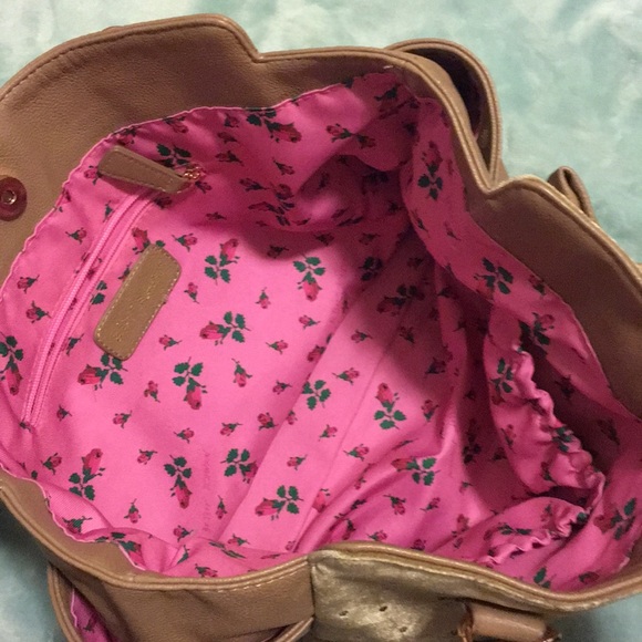 Tan/Blush Betsey Johnson shoulder purse - Picture 4 of 6